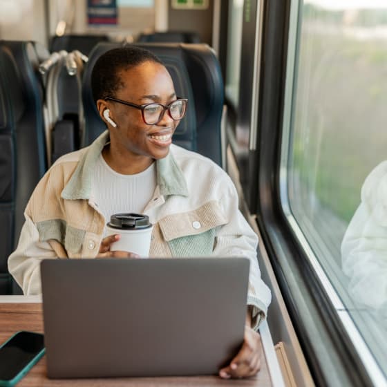 woman with laptop